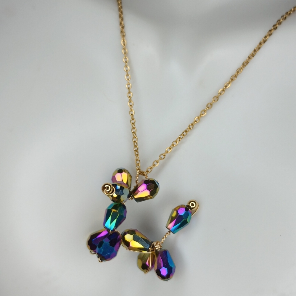 Balloon Dog Handmade Crystal Balloon Dog animal necklace